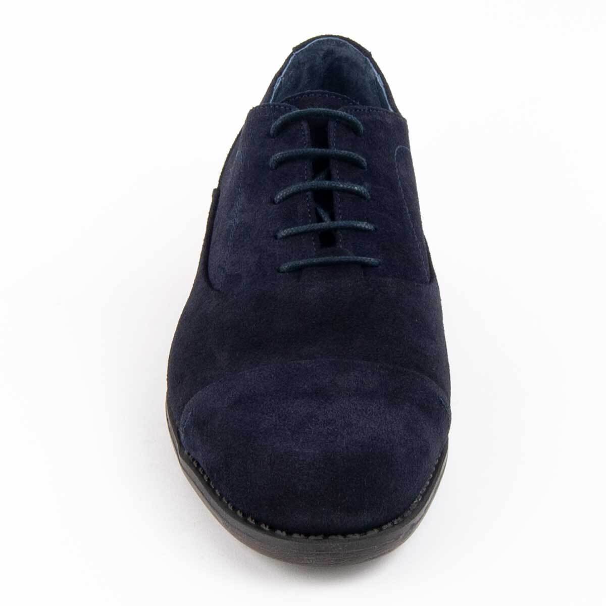 Zapato Oxford De Piel - Azul