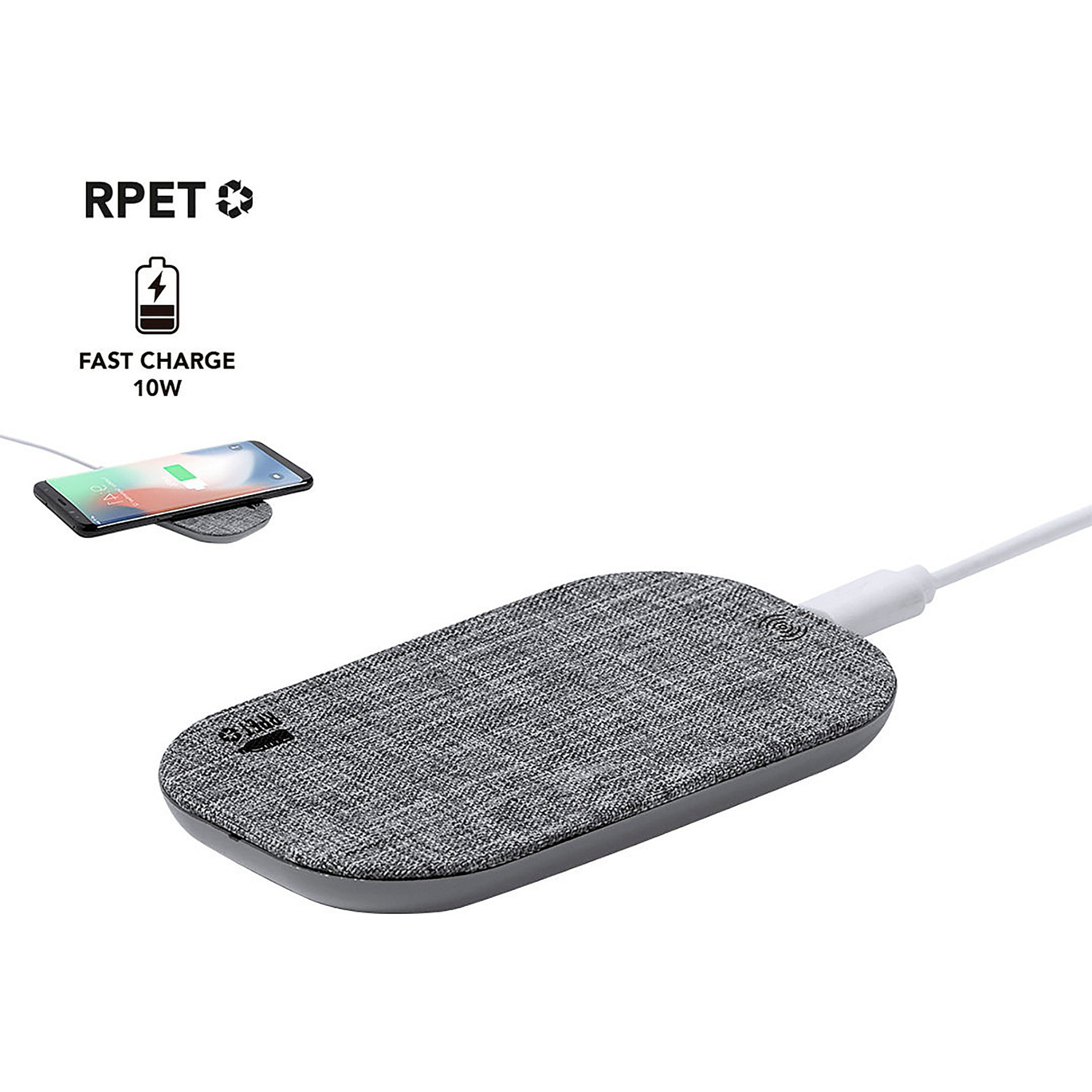 Caricabatterie wireless 10W ricarica rapida REPT riciclato