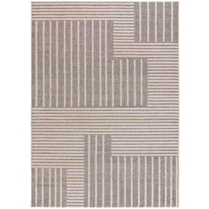 PAULA Alfombra geométrica con relieve en beige, varias medidas disponibles.