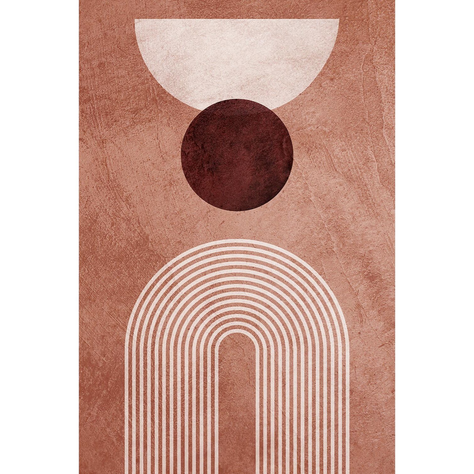 Tableau organique arche rose  Tableau alu Dibond