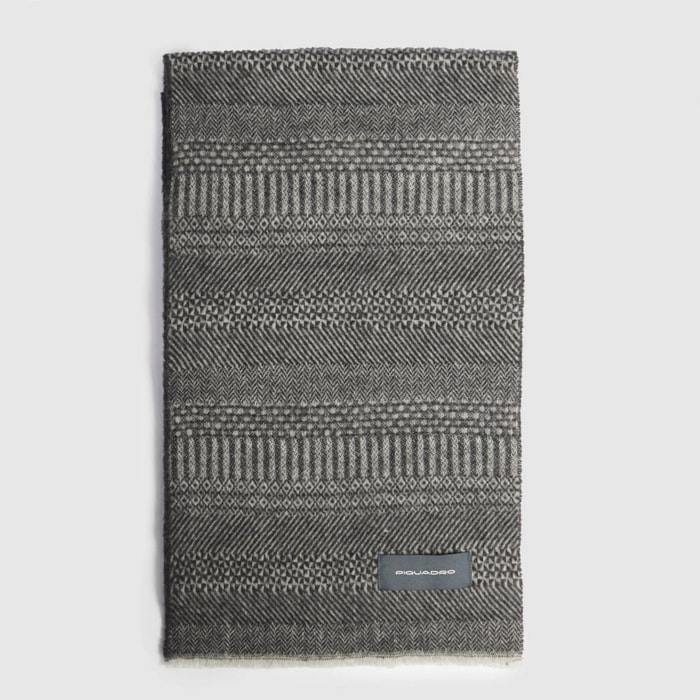 Piquadro Sciarpa in pura lana 100% con motivo district check