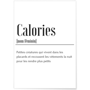 Affiche Définition Calories