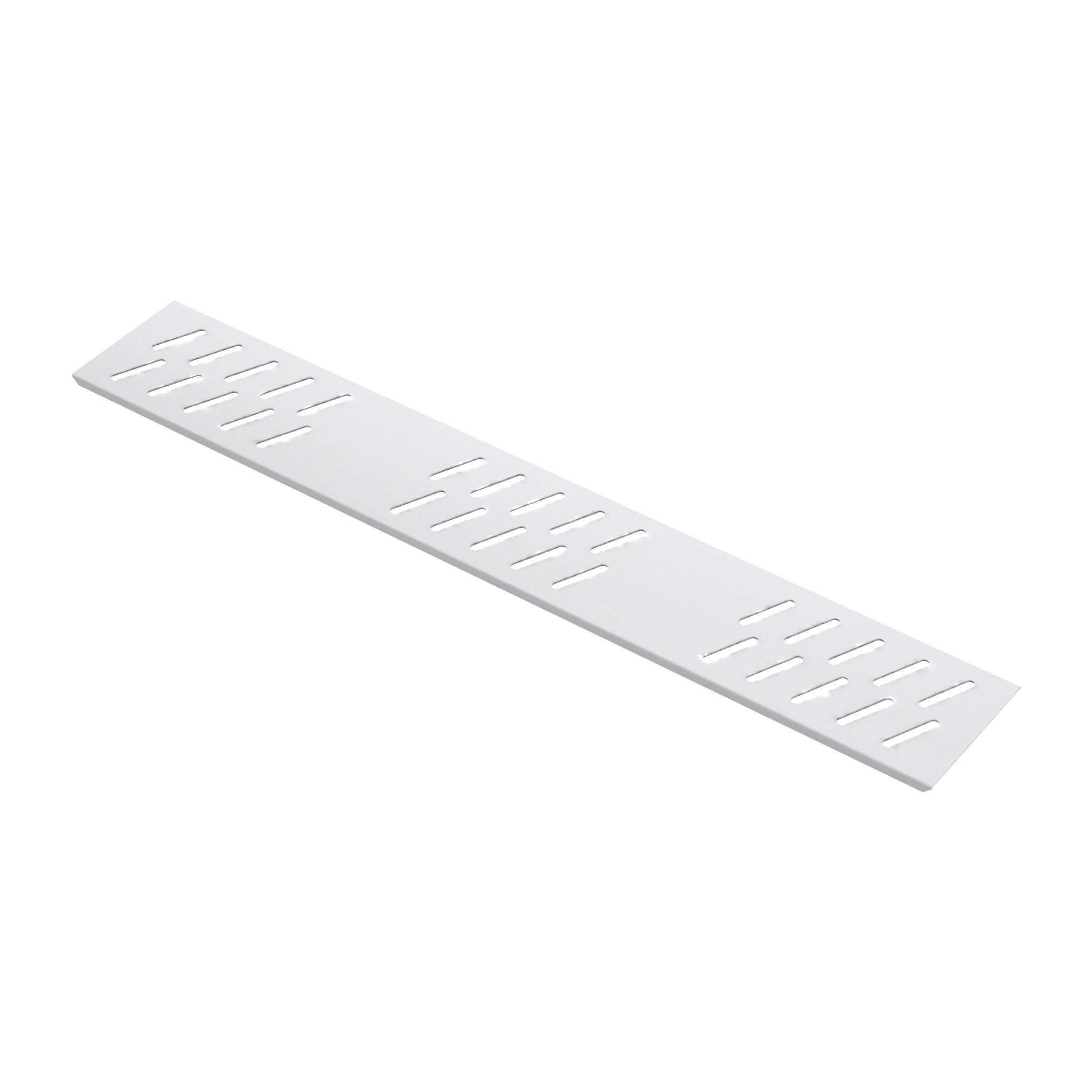 Grille linéaire en Aluminium Blanc Mat pour receveur - 79.5x11x0.2cm