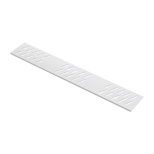 Grille linéaire en Aluminium Blanc Mat pour receveur - 79.5x11x0.2cm