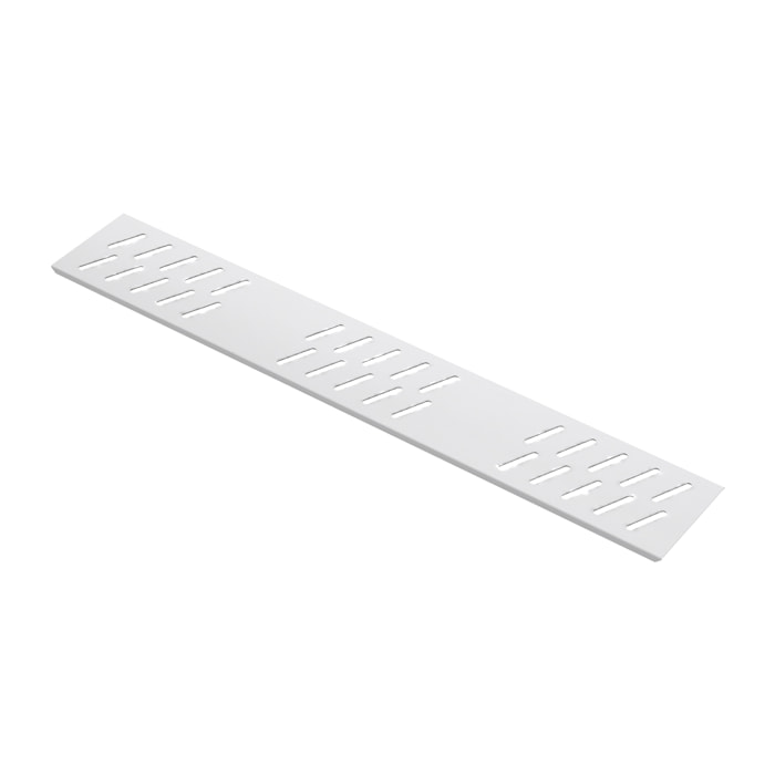 Grille linéaire en Aluminium Blanc Mat pour receveur - 79.5x11x0.2cm