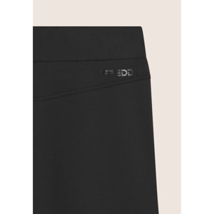 Pantaloni Sportivi con Gamba Wide Leg e Logo Ricamato