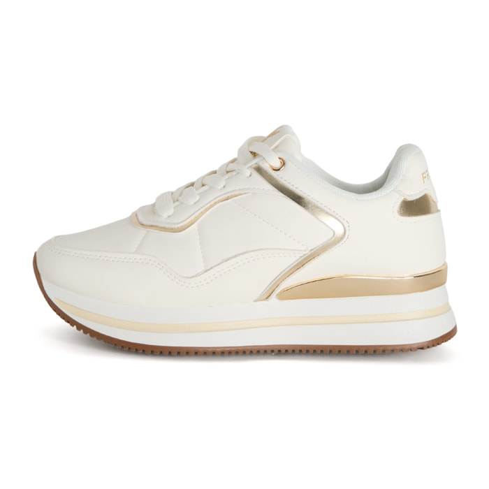 Sneakers Donna in Similpelle con Dettagli Metallizzati