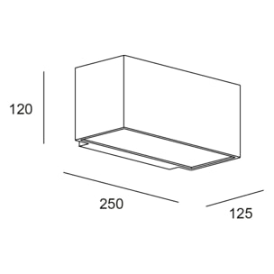 Forlight APLIQUE IP44 ALMA E27 15 CEMENTO