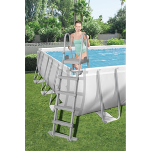 Bestway Piscine hors sol - Rectangulaire - Power Steel - Gris clair - 732 x 366 x 132 cm
