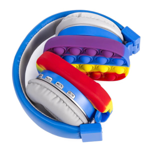 Cascos auriculares AH806 Bubble Pop It. Bluetooth 5.2, radio FM, lector de tarjetas Micro SD.