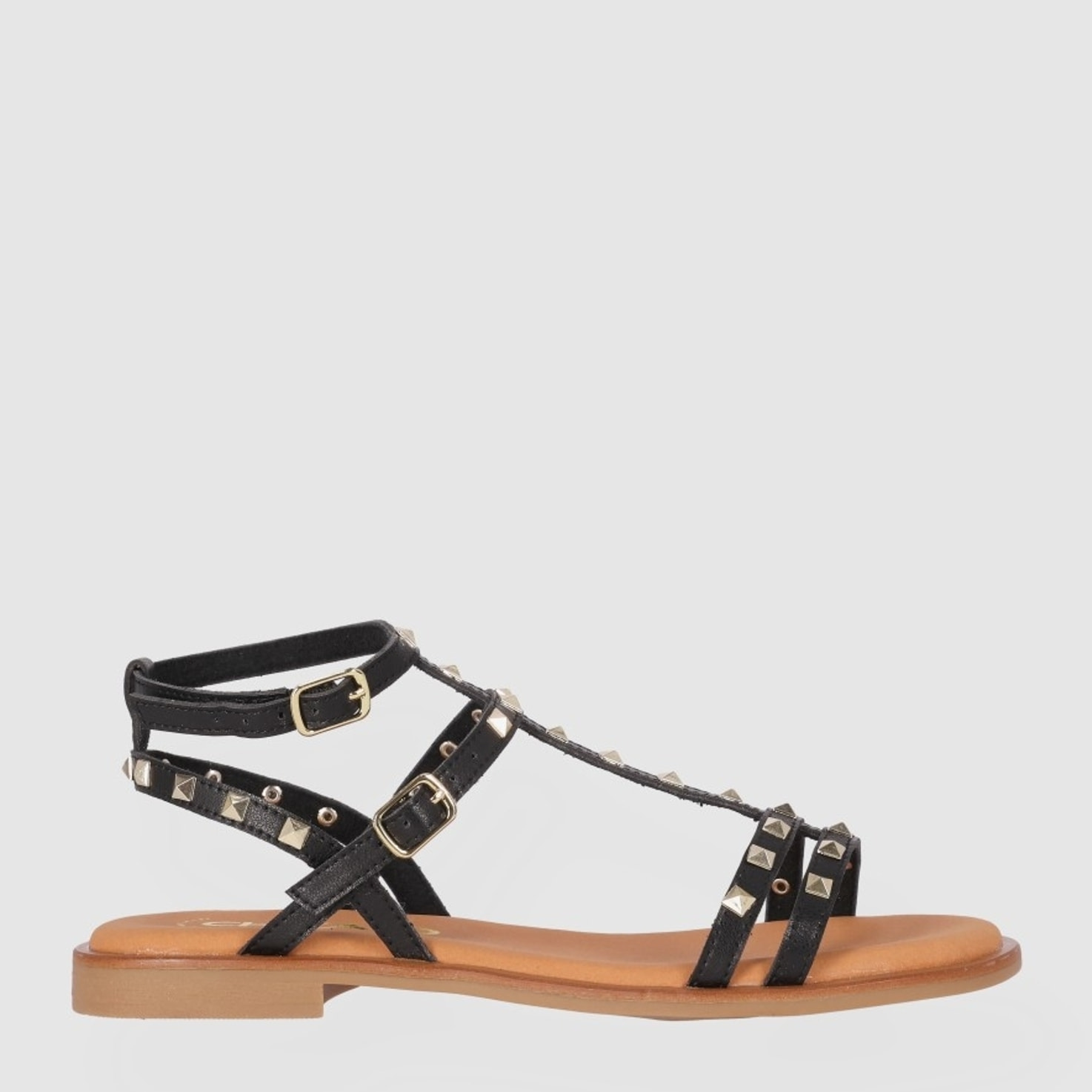 Sandalias - Negro - Tacón: Bajo