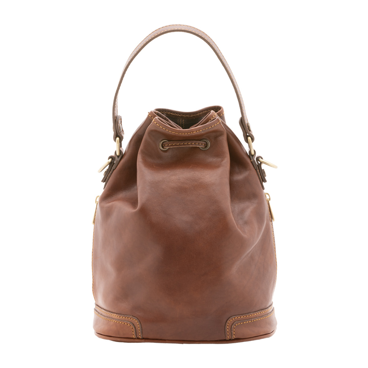 Borsa a secchiello  unisex In Vera pelle Made in Italy 24x30x16 cm