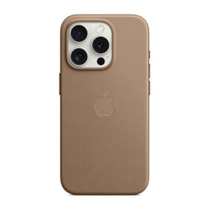 Coque APPLE iPhone 15 Pro MagSafe tissage fin Taupe