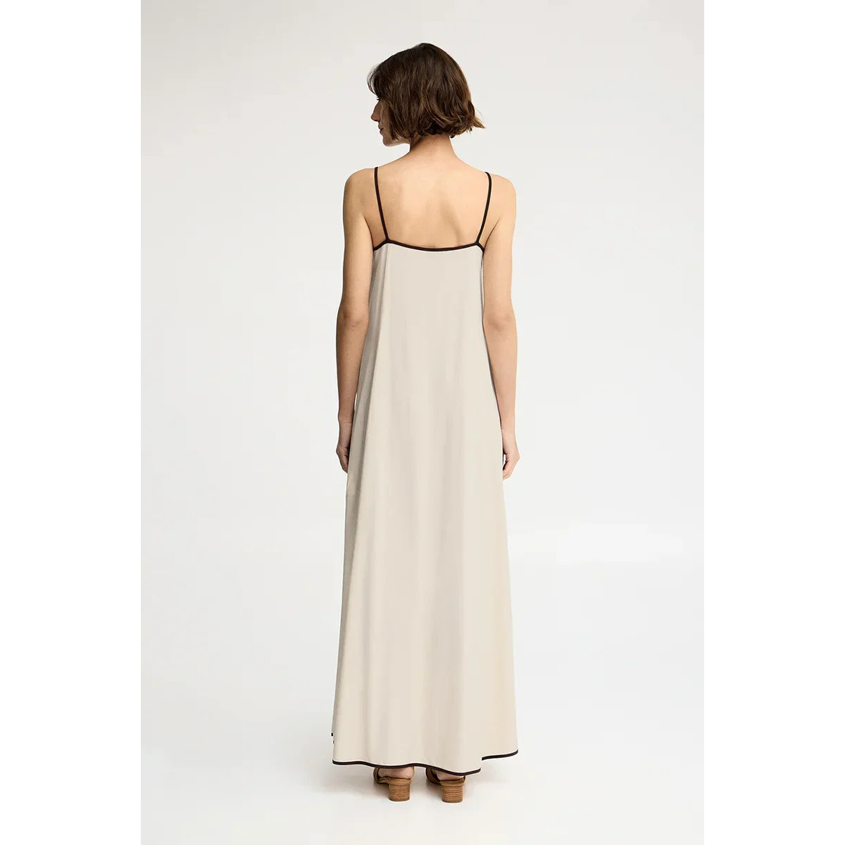 Vestito con bretelle ecrù dal fit ampio Polo Club