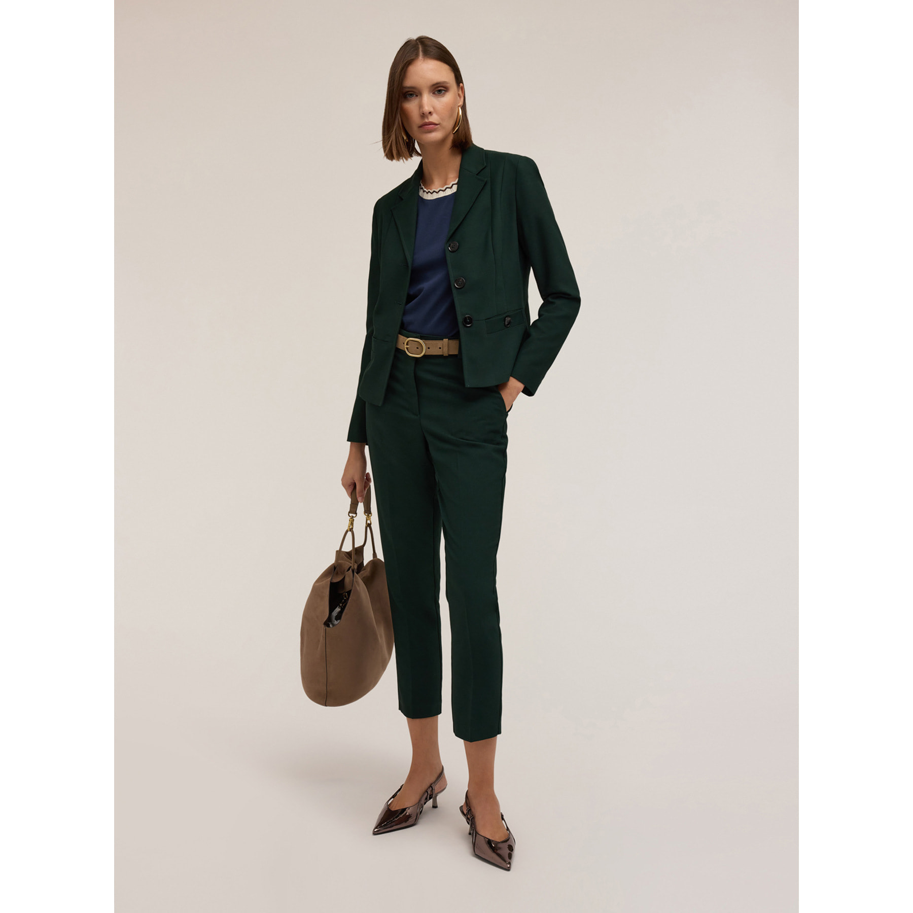 Motivi - Chaqueta blazer corta - Verde