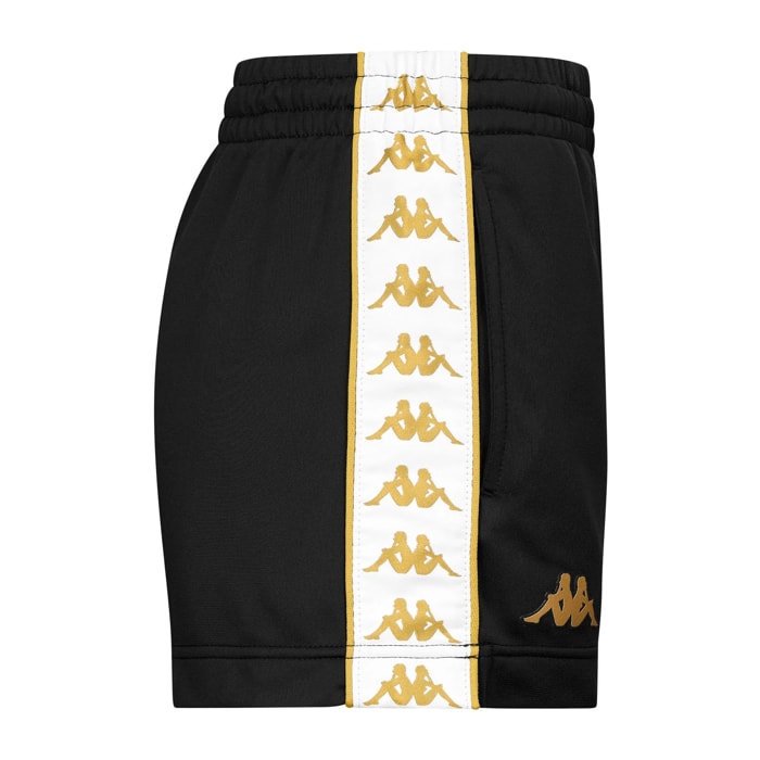 Kappa - Pantalones cortos Mujer Negro - 222 Banda Ladytread