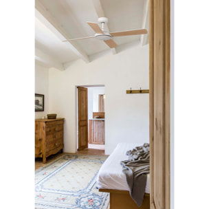 MALLORCA L Ventilatore a soffitto bianco/acero per lengo TUYA