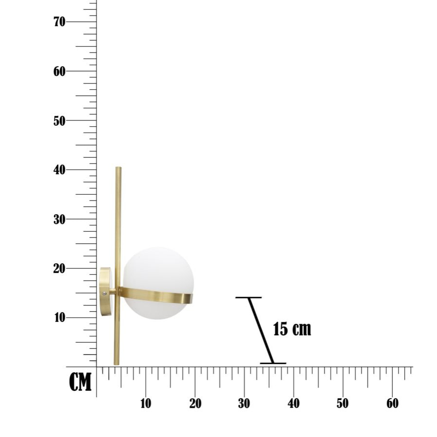 LAMPADA DA MURO GLAMY CIRCLE CM 15x20x40