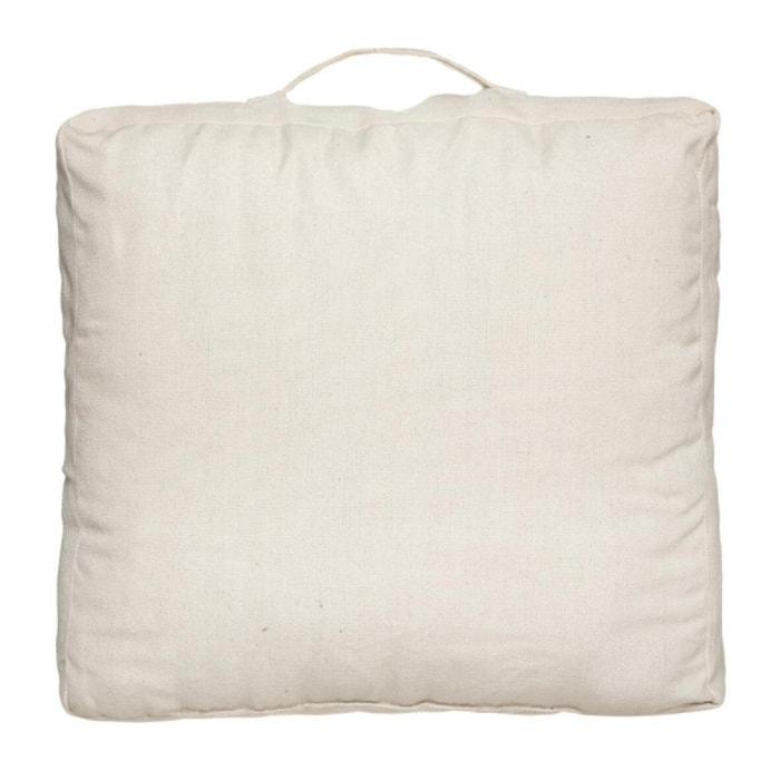 Coussin de sol recyclé ''Row'' 48 x 48 x 14 cm Atmosphéra - Couleur: Ocre