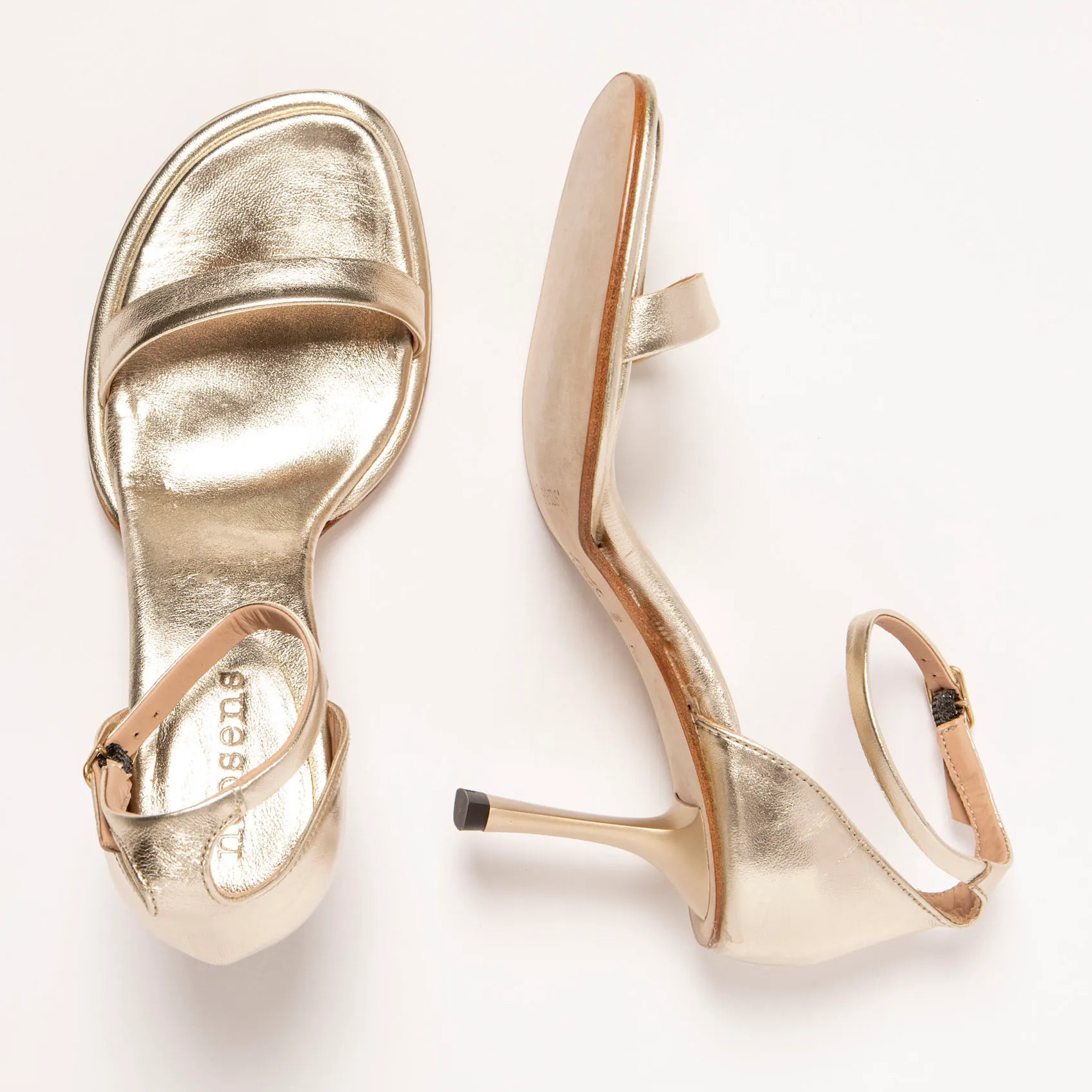 Sandalias con tacón S3193 NAPPA CHAMPAGNE/ ALBANA color Champagne