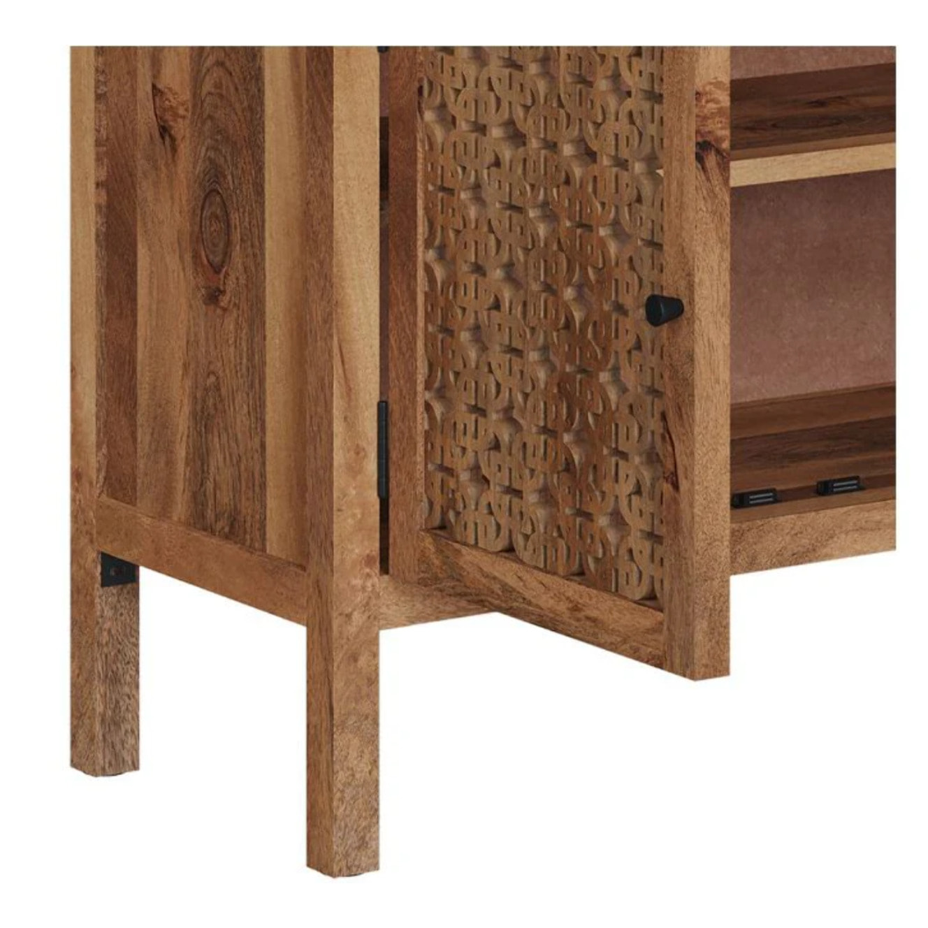 Petit buffet ajouré en bois de manguier - Jaya