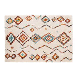 Tapis berbère à motifs géométriques - Naturel