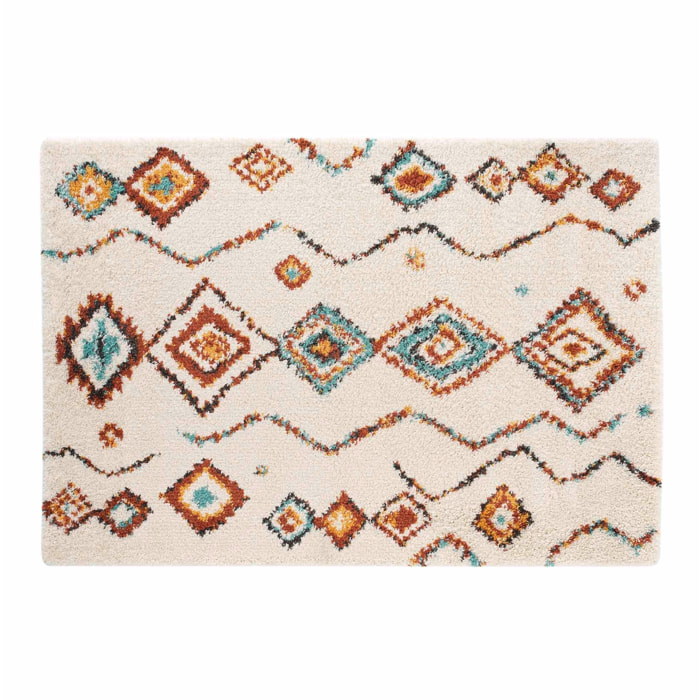 Tapis berbère à motifs géométriques - Naturel