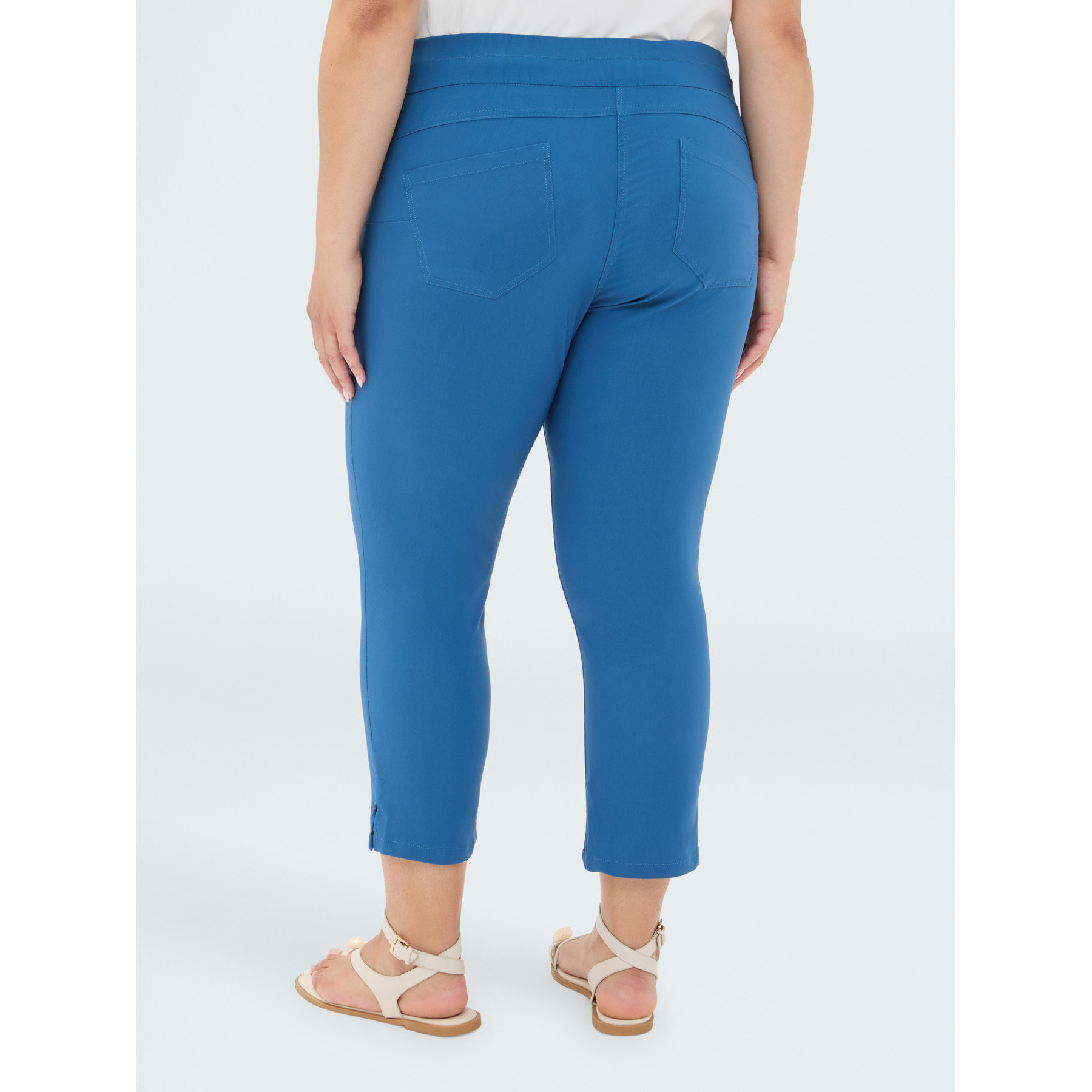Fiorella Rubino - Pantalones Capri con aberturas - Petrol Blue