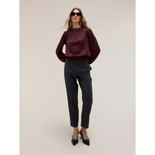 Motivi - Blusa in raso The Tailoring Lab - Bordeaux