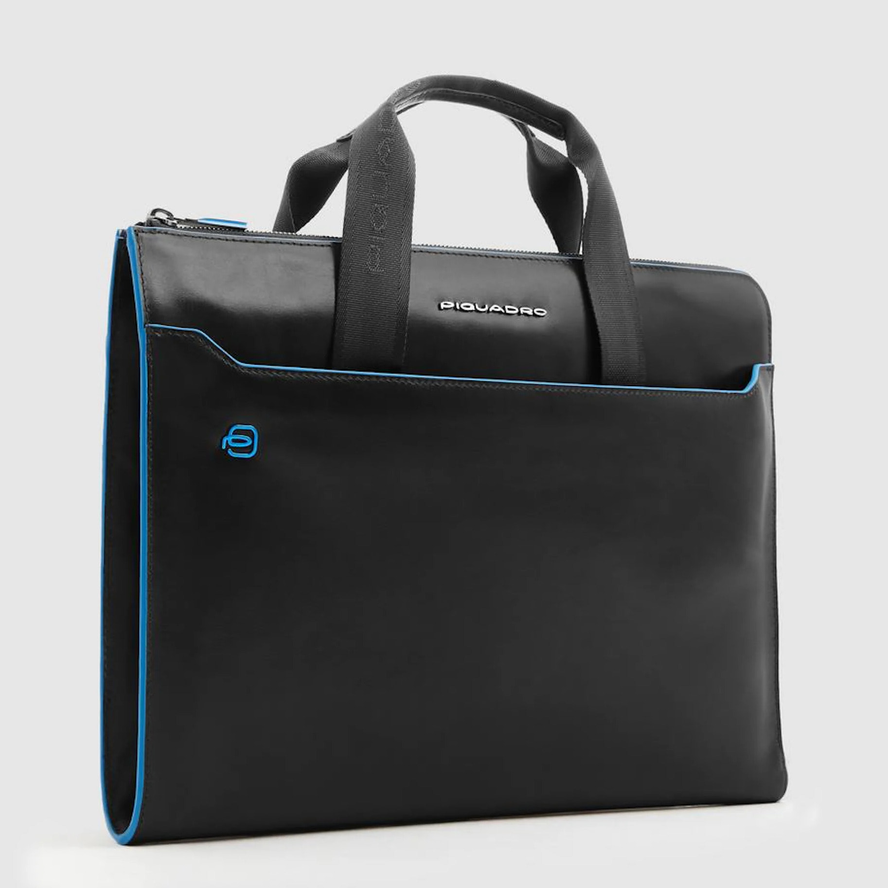 Piquadro Custodia in pelle porta pc con manici a scomparsa, tasca per AirPods®, schermata con protezione RFID