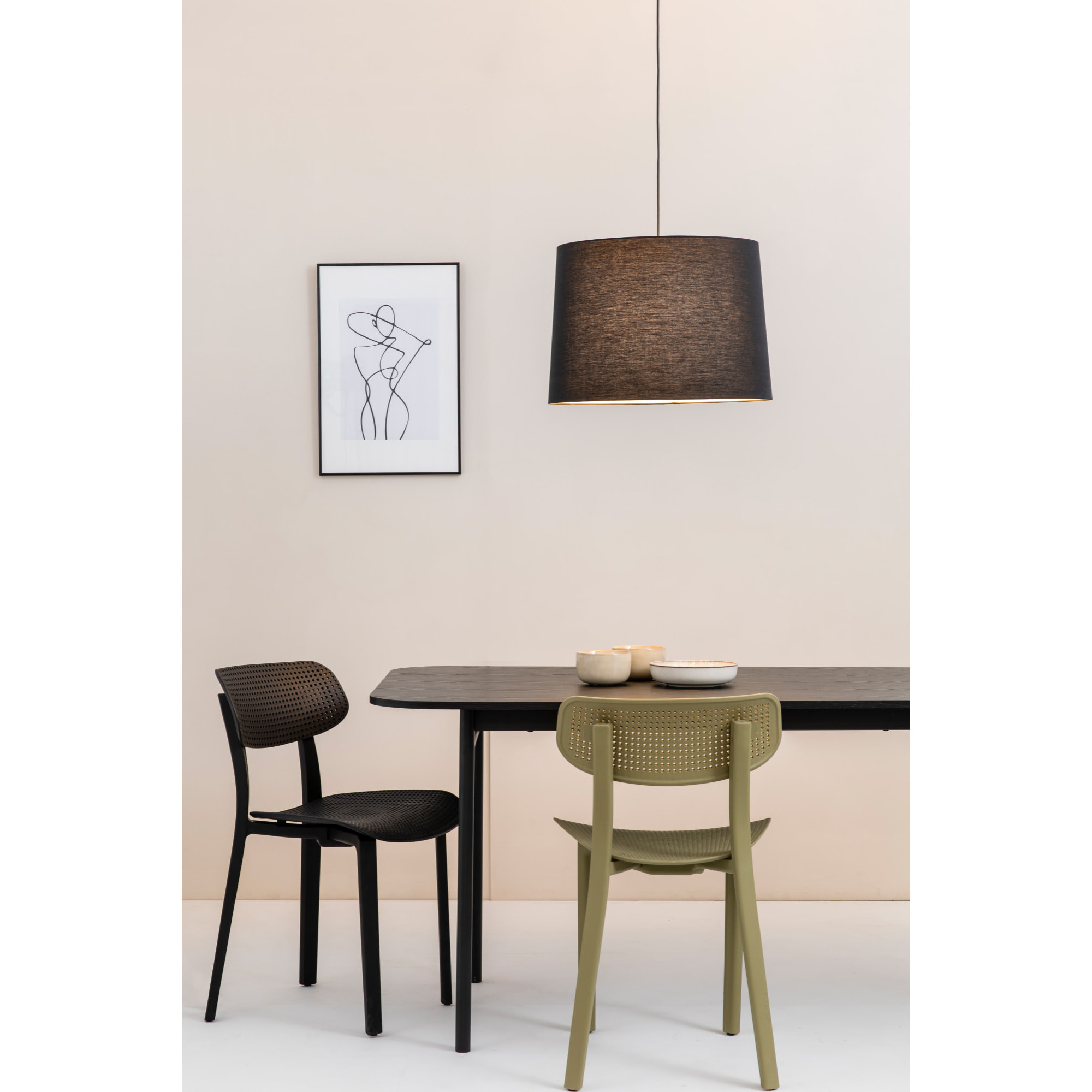 CONGA Lampe suspension simple noir/noir