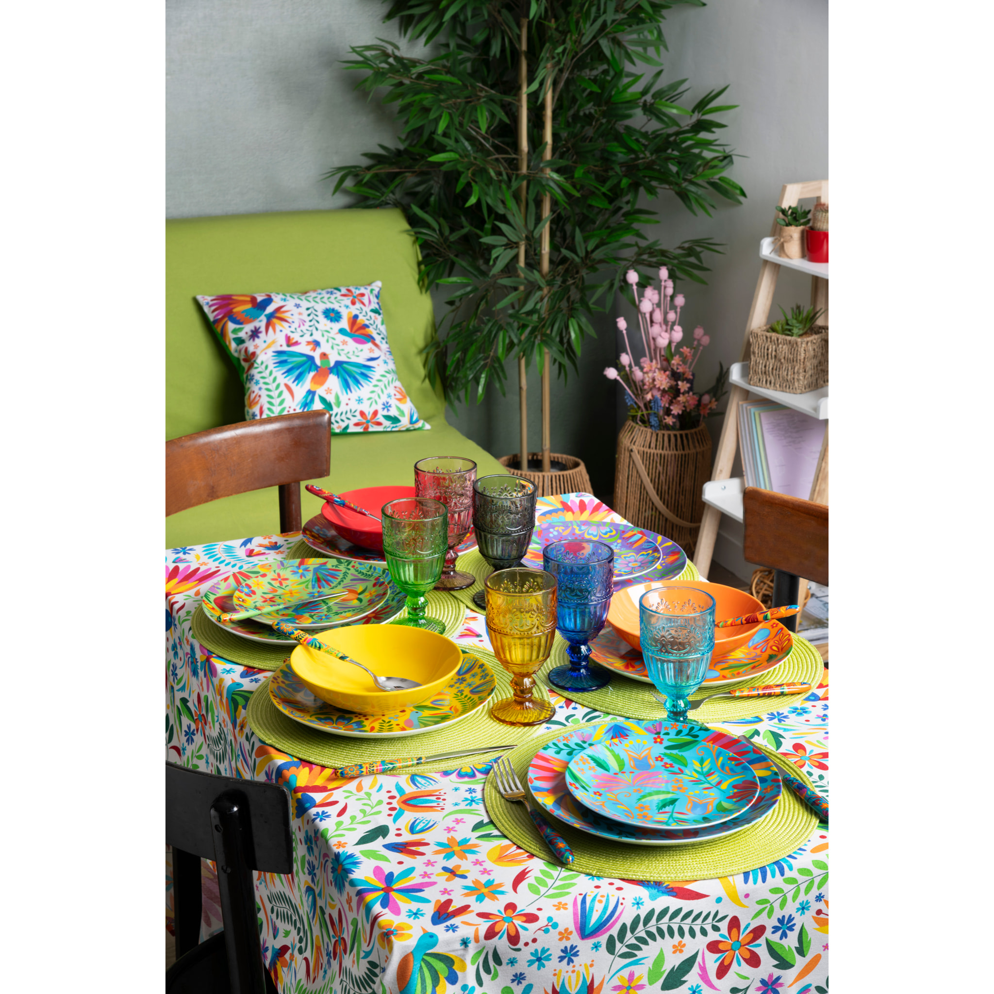 Tovaglia 140x180 Excelsa – Mexican Flowers, Cotone Multicolore