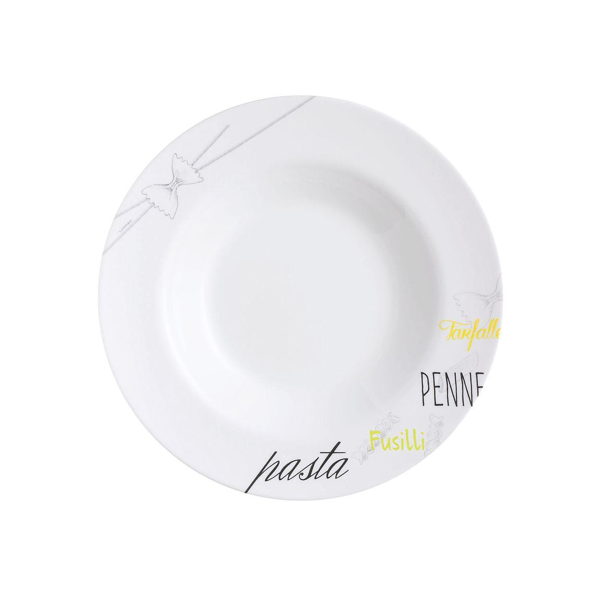 Assiette à pâtes blanche décorée 28,5 cm Friend's Time - Luminarc