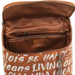 Bolso Mochila Mujer Lois Words Camel