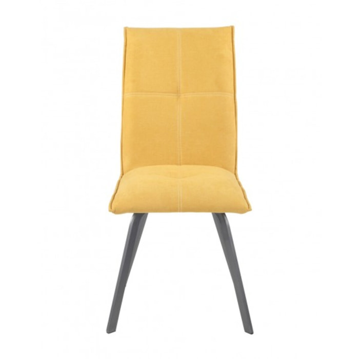 Chaise design en tissu & métal - JADE