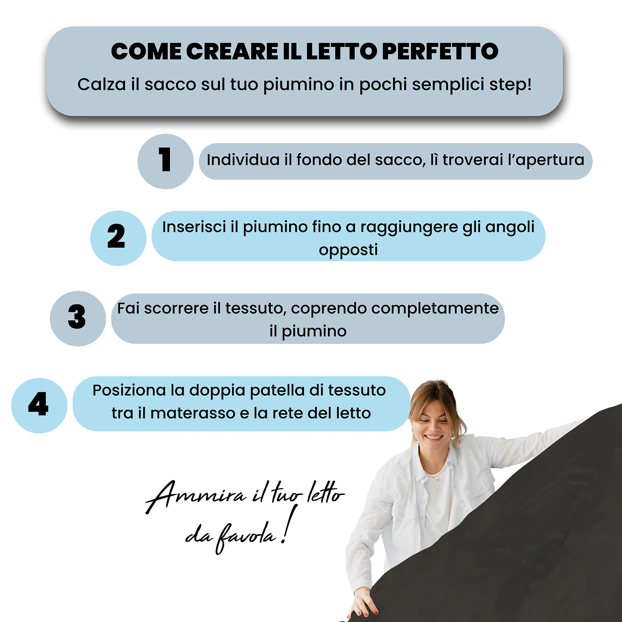 PARURE COPRIPIUMINO ZOE - 100% Microfibra - Made in Italy