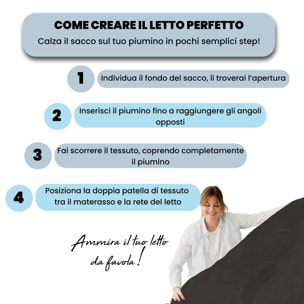 PARURE COPRIPIUMINO ZOE - 100% Microfibra - Made in Italy
