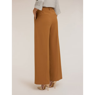 Motivi - Pantalones con pespuntes - Marrón