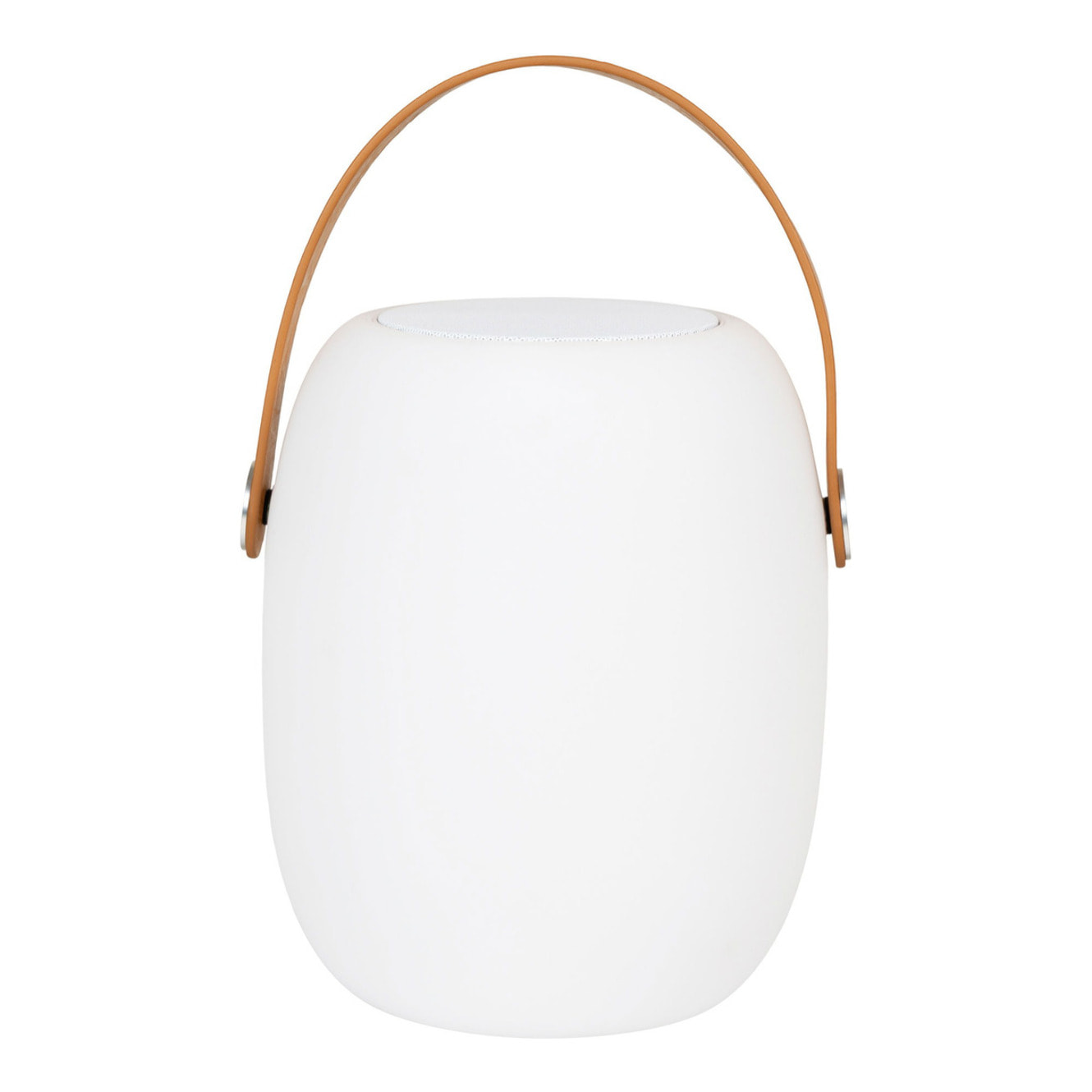 Lampada LED Cardiff con Speaker Bluetooth — Bianca Ricaricabile Ø18×21 cm