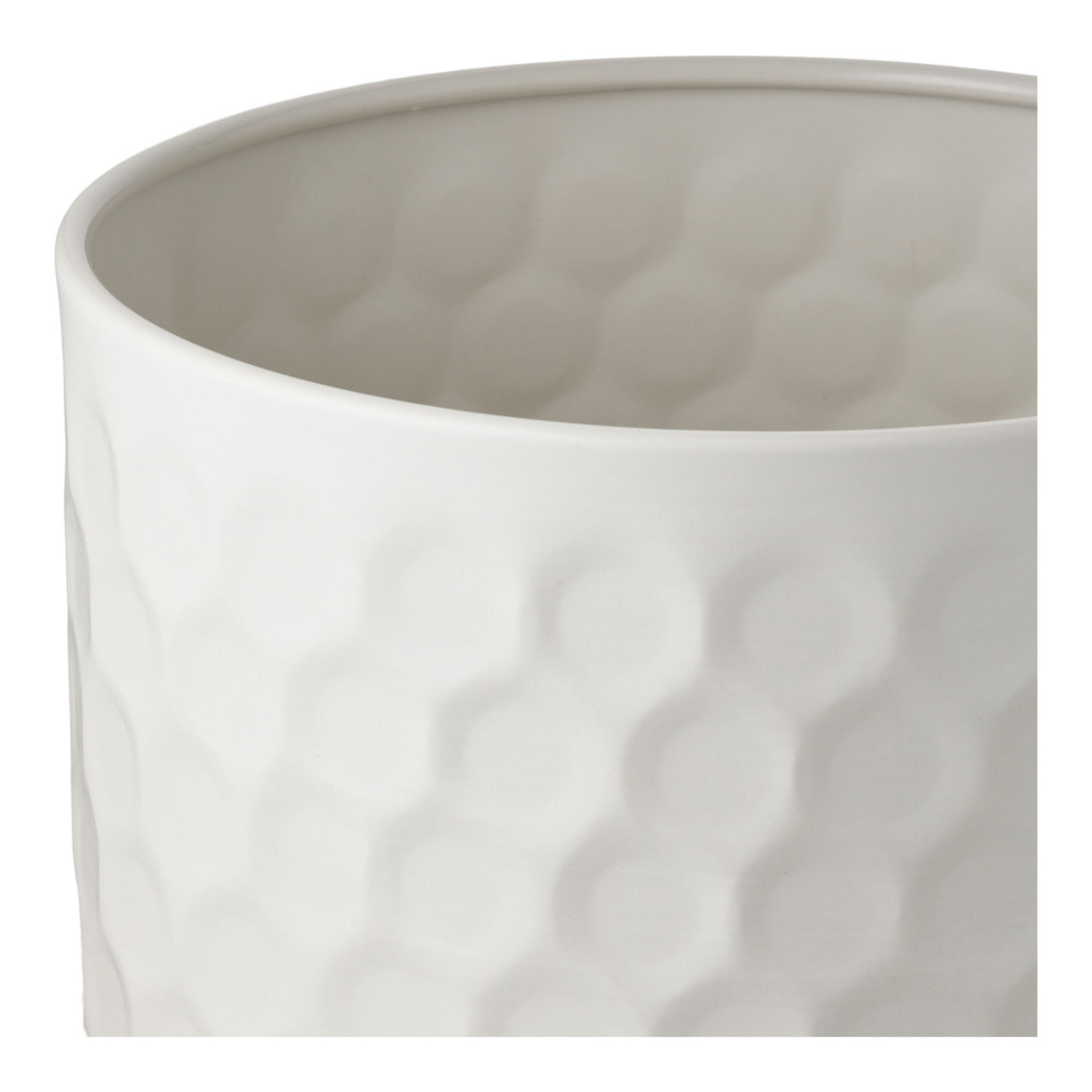 Portavaso in acciaio bianco ø24,5x21 cm