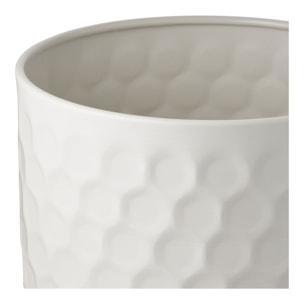 Portavaso in acciaio bianco ø24,5x21 cm