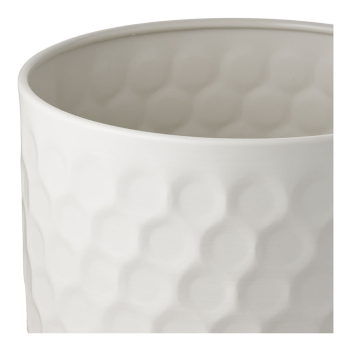 Portavaso in acciaio bianco ø24,5x21 cm