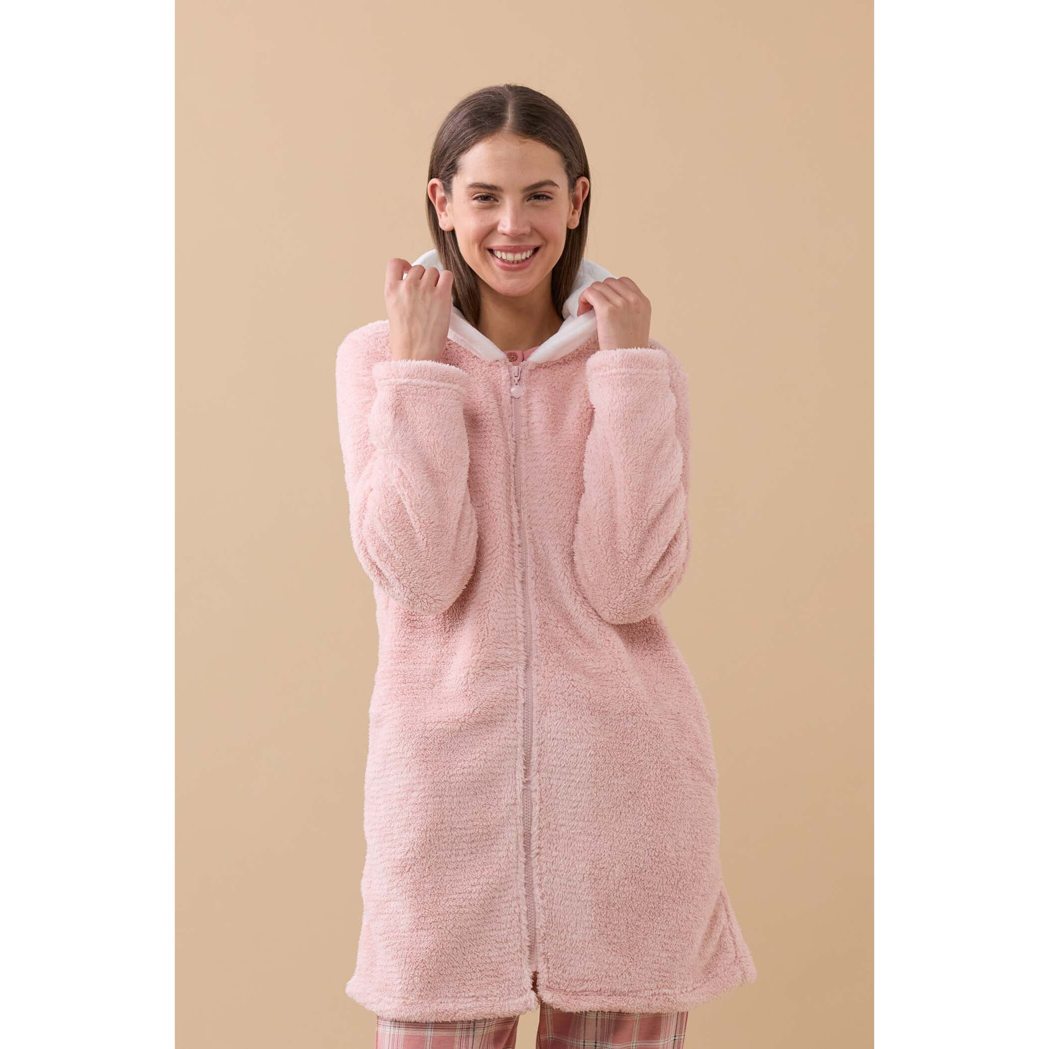 Giacca donna fox in coral con cappuccio Noidinotte