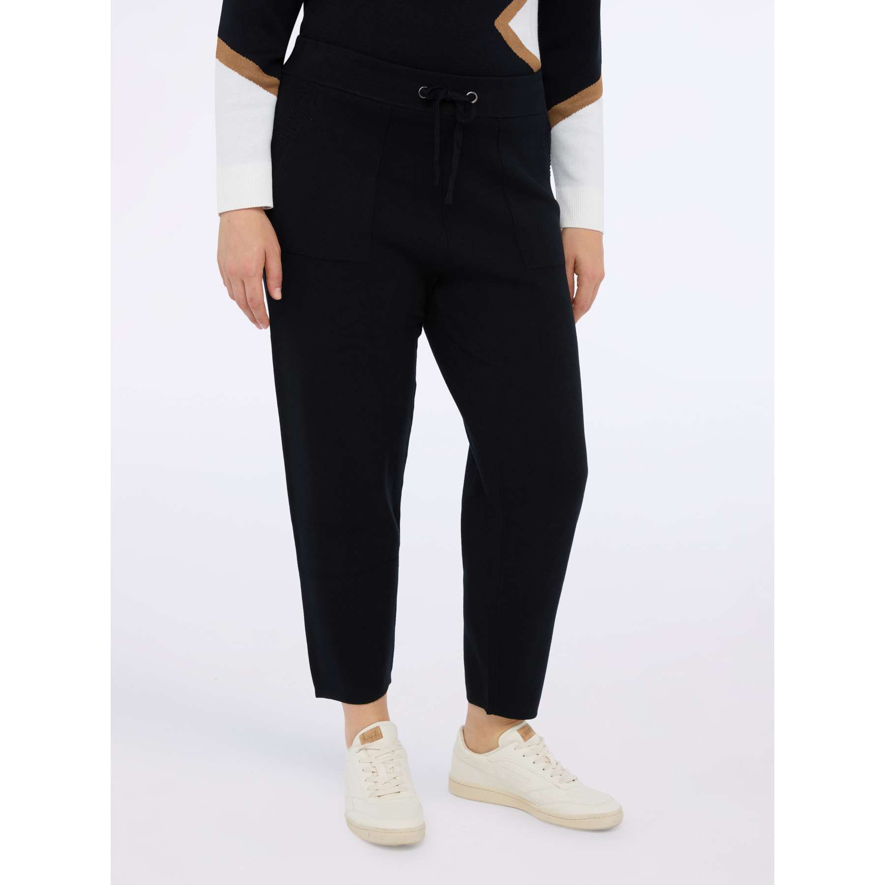 Fiorella Rubino - Pantalones joggers de punto - Negro