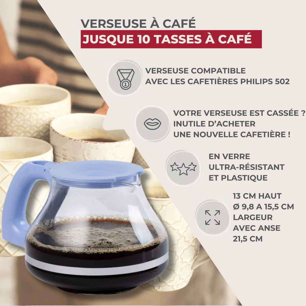 Verseuse pour cafetière Philips 502 Fackelmann Basics