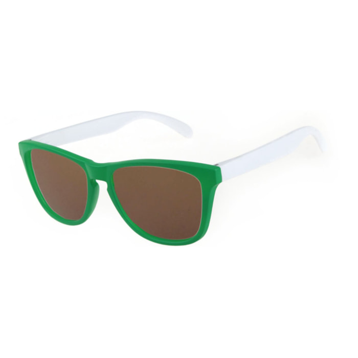 Gafas de sol OCEAN SEA - Frentes verdes+patillas blancos+lente ámbar