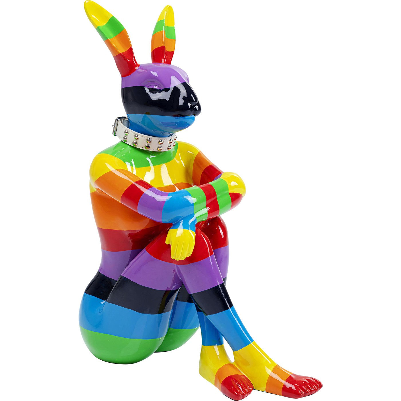 Déco lapin rayures multicolores XL 80cm Kare Design