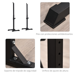 Soporte para Barras de Pesas Ajustable en Altura de 124-154 cm Carga Máx. 150 kg