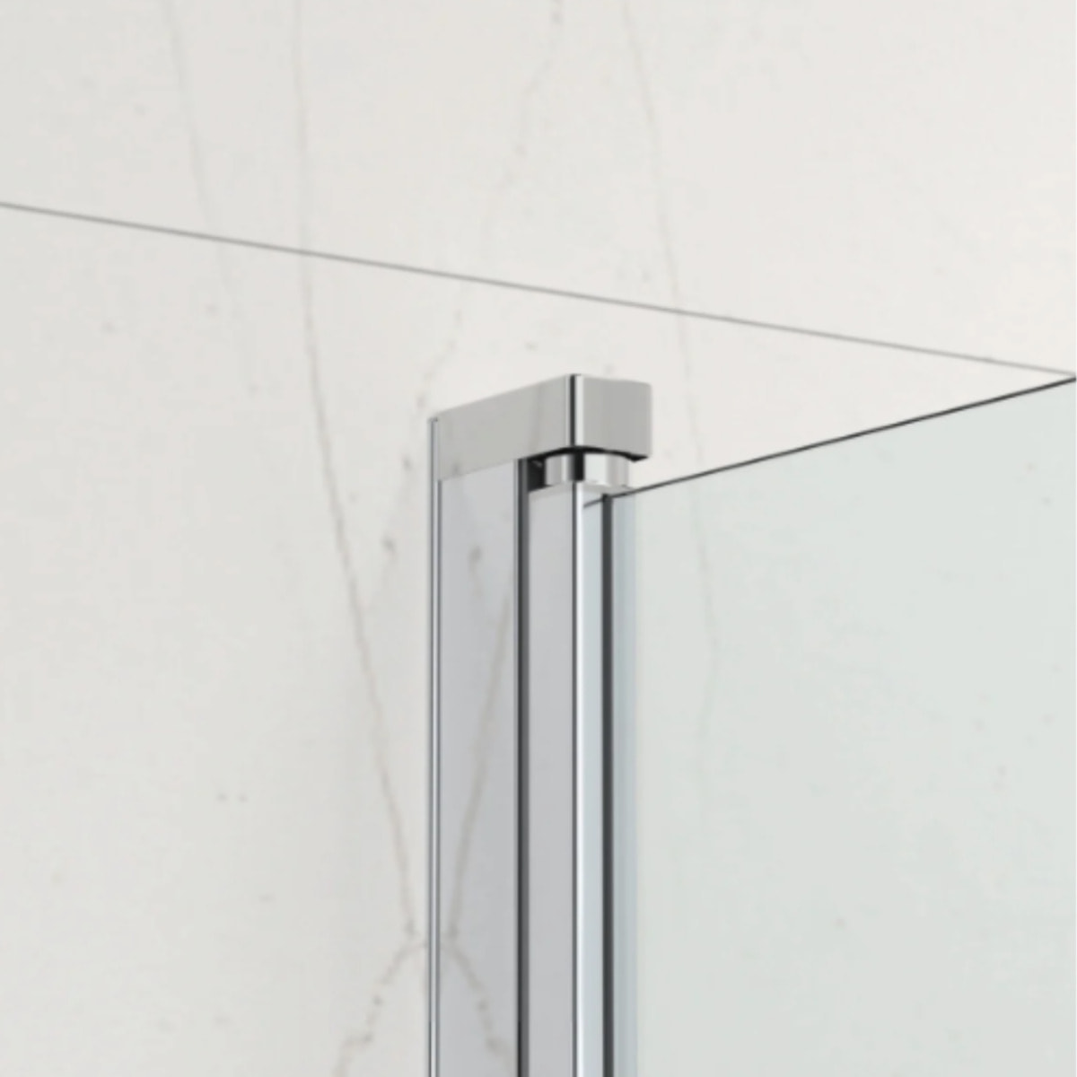 150x105 cm SK Pare-baignoire en verre 2 volets pliants, orientation gauche et droite, chrome (SATVZSKNEW105)