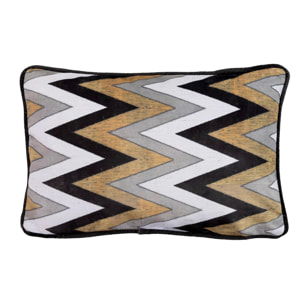 Cojin Velvet Geometrico Zig Zag 45x13x30 Cm